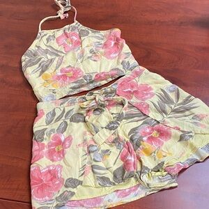 Floral Halter Top & Shorts Set from Hollister